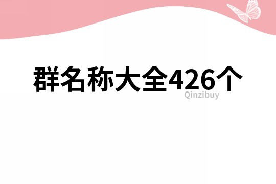 群名稱大全426個