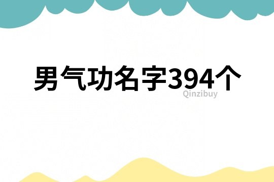 男氣功名字394個