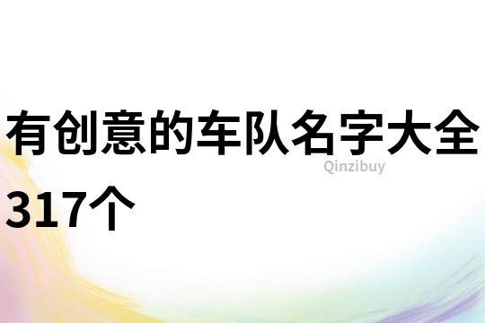 有創意的車隊名字大全317個