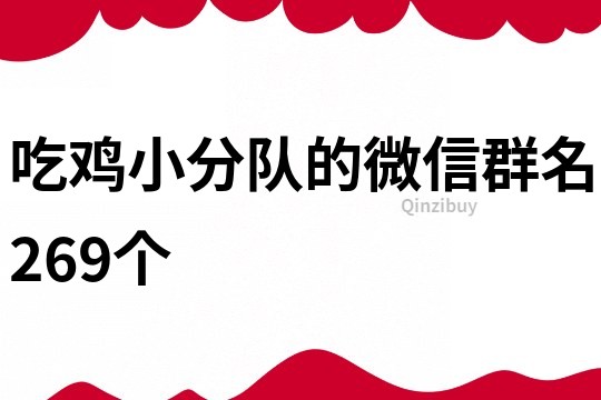 吃雞小分隊(duì)的微信群名269個(gè)