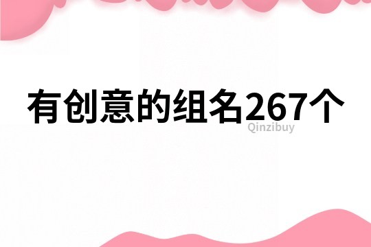 有創(chuàng)意的組名267個(gè)