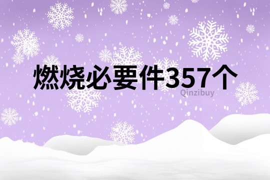 燃燒必要件357個(gè)