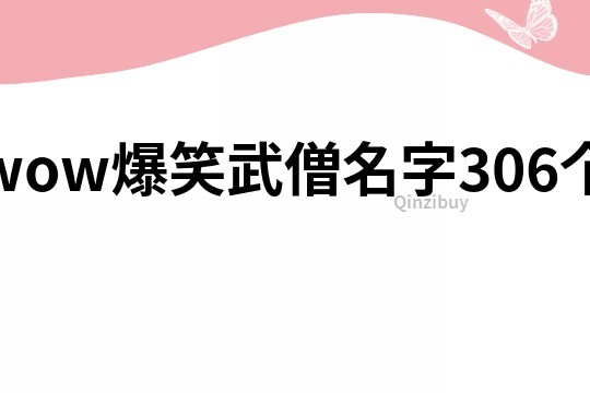wow爆笑武僧名字306個