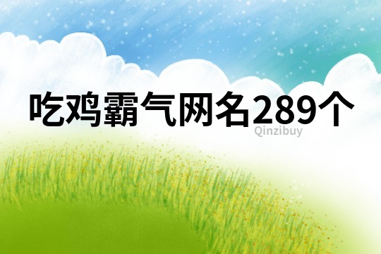 吃雞霸氣網名289個