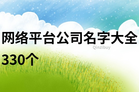 網絡平臺公司名字大全330個
