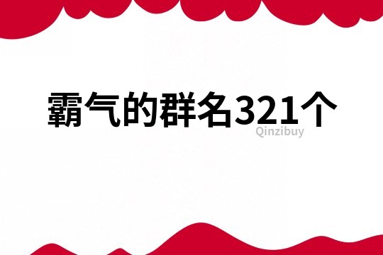 霸氣的群名321個