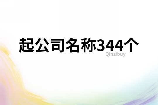起公司名稱344個