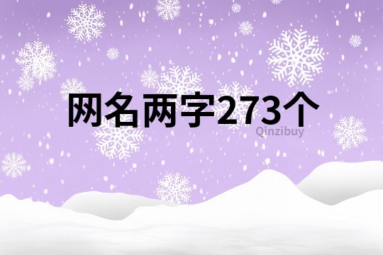網(wǎng)名兩字273個