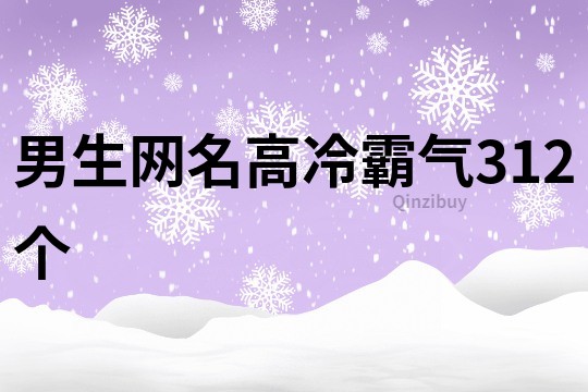 男生網(wǎng)名高冷霸氣312個(gè)