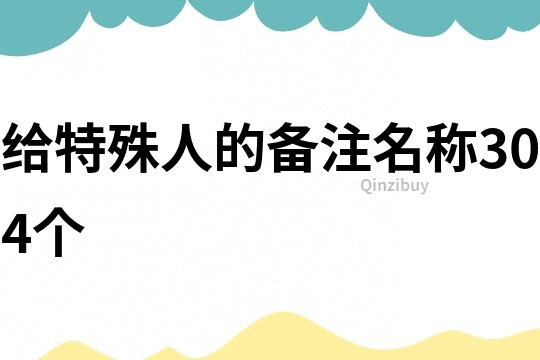 給特殊人的備注名稱304個