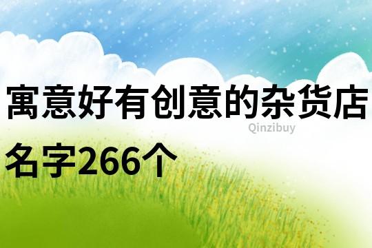 寓意好有創意的雜貨店名字266個