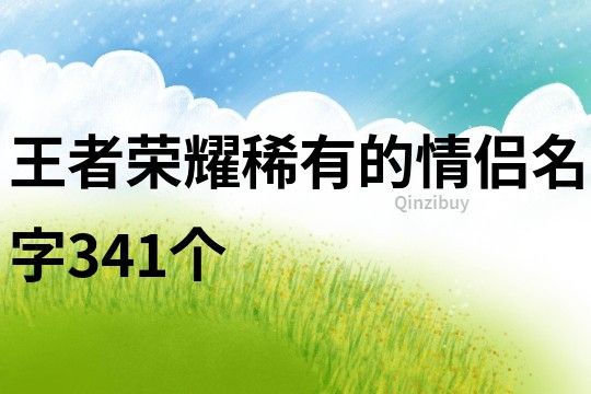 王者榮耀稀有的情侶名字341個