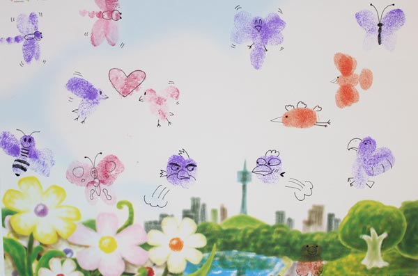 幼兒園大班美術教案:空中飛翔的朋友們