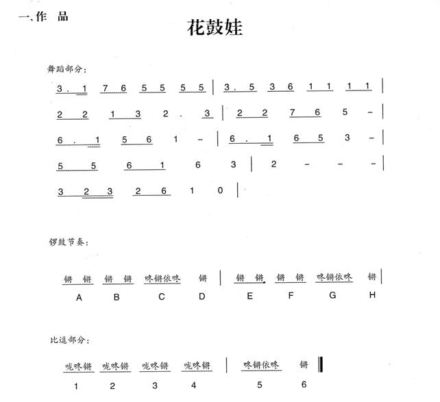 幼兒園大班音樂教案:花鼓娃