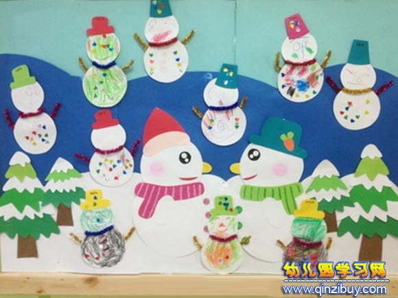 各種各樣的雪人│幼兒園冬天環境布置