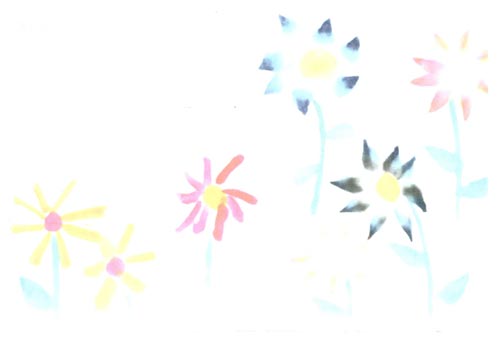 幼兒園中班中國畫教案設計:美麗的小花
