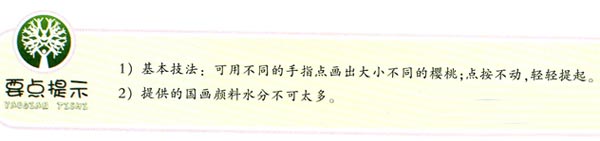 幼兒園中班中國畫教案設計:好吃的櫻桃